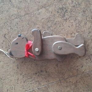 1985 Midwest Cannon Falls Jointed Teddy Bear Ornament.